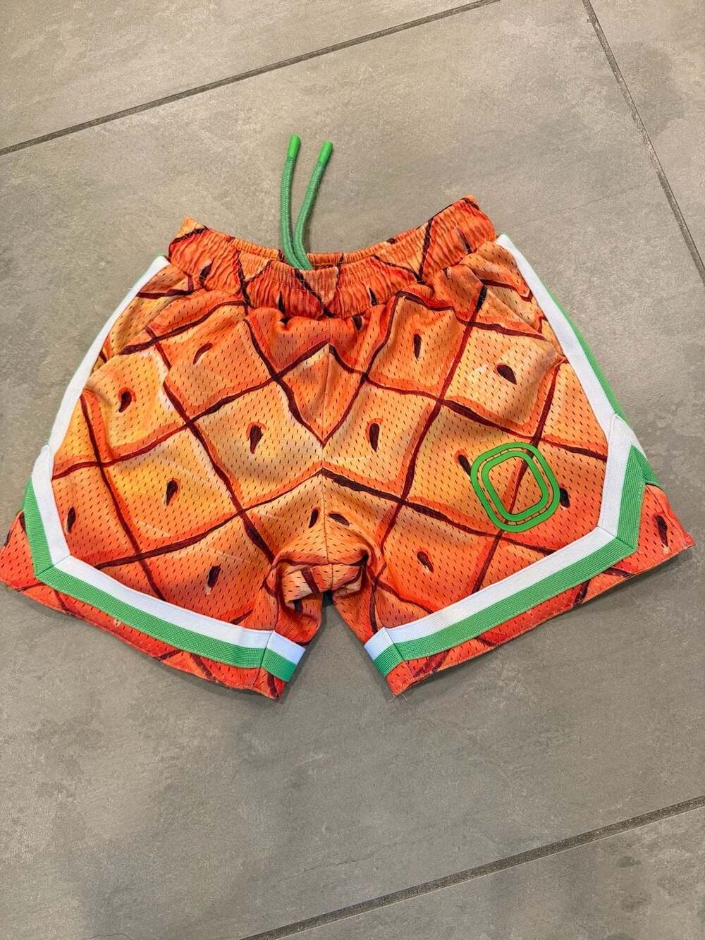 Overtime Sports Spongebob Squarepants Pineapple Mesh Shorts Size YS